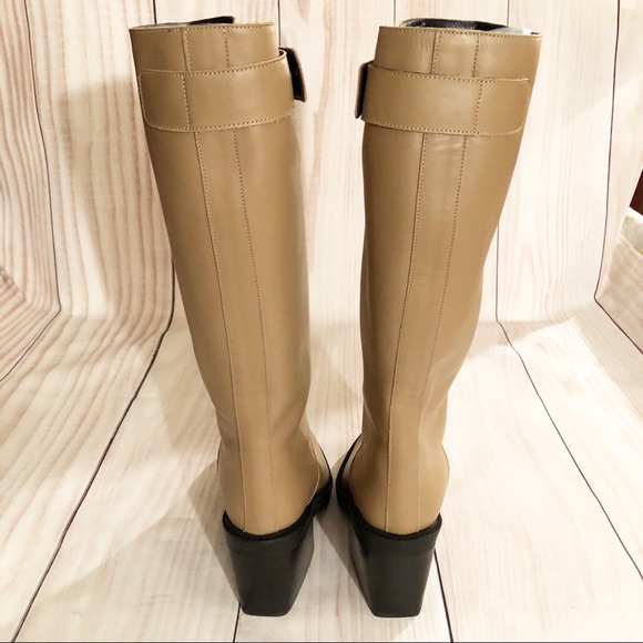 🆕{Helmut Lang} Slouch Leather Block Heel Boot - Picture 8 of 13